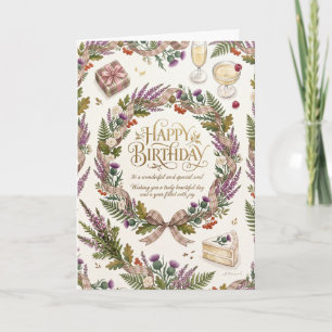 Schottische Distel-Geburtstag Karte