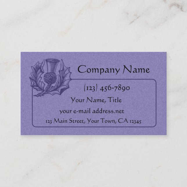 Schottische Distel-Grafik Visitenkarte (Vorderseite)