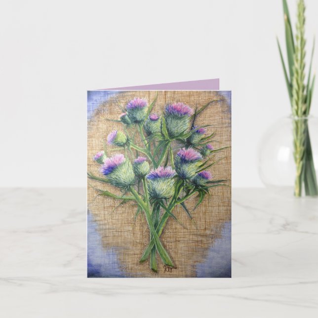 Schottische Distel Karte (Vorderseite)