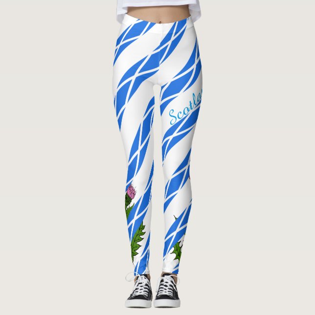 Schottische Distel Leggings (Vorderseite)