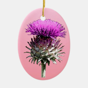 Schottische Distel-Verzierung Keramik Ornament