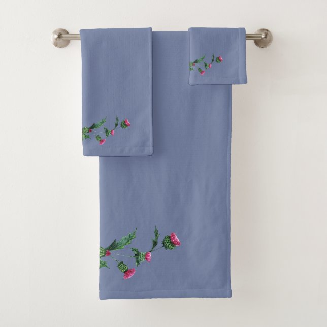 Schottische Distelblau Badhandtuch Set (Insitu)