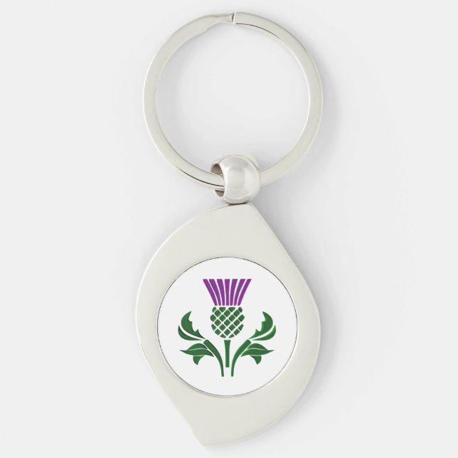 Schottische Emblemdistel Schlüsselanhänger (Vorderseite)