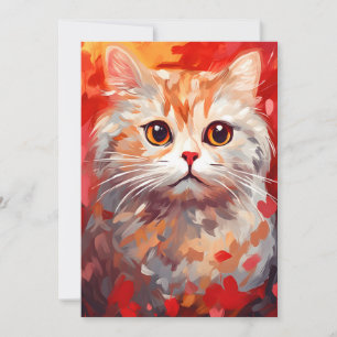 Schottische Faltohrkatze Valentinstag Feiertagskarte