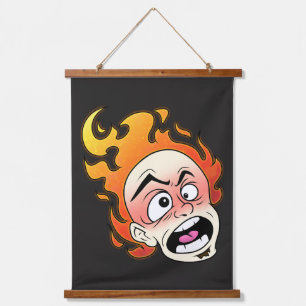 Schottische Feuerlöschlampe aus Holz, Topped Wall Wandteppich Mit Holzrahmen