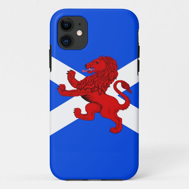 Schottische Flagge, grassierender Löwe aus Schottl Case-Mate iPhone Hülle (Rückseite)