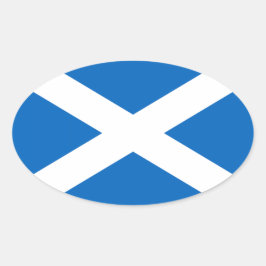 Schottische Flagge Ovaler Aufkleber