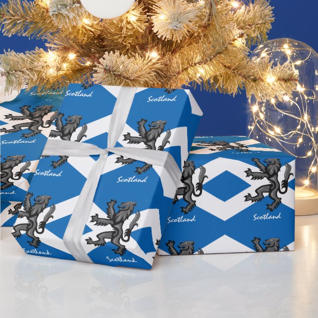 Schottische Flagge, Rampant & Gifts Schottland/Spo Geschenkpapier (Feiertage)