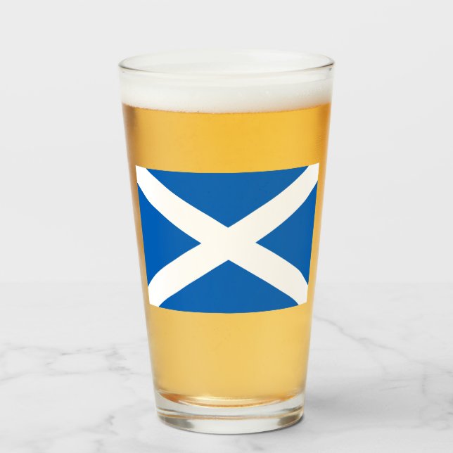 Schottische Flagge (Salreifen) (Schottische Flagge Glas (Vorne (Gefüllt))