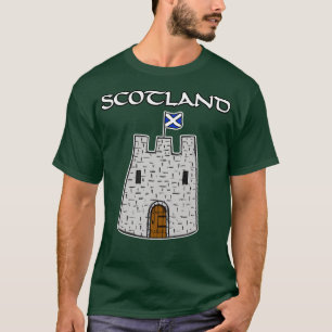 Schottische Flagge Schloss Schottland St. Andrews  T-Shirt