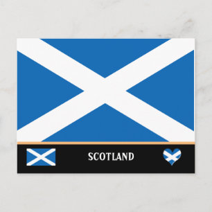 Schottische Flagge & Schottland - Reisen / Schottl Postkarte