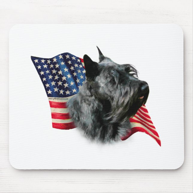 Schottische Flagge (schwarz) Mousepad (Vorne)