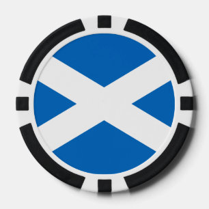 Schottische Flagge von Schottland, Saint-Andrew-Kr Pokerchips