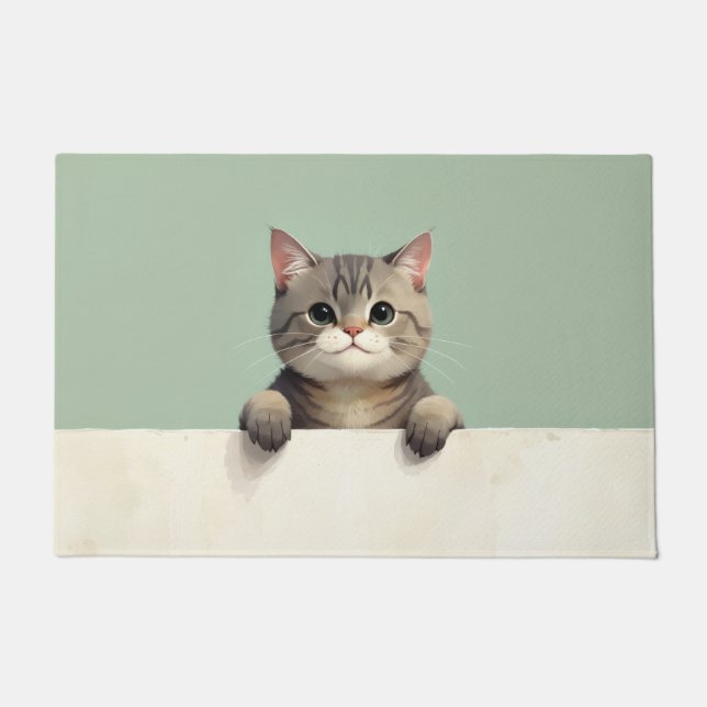 Schottische Fold-Katze Türmatte Kunst (Vorderseite)