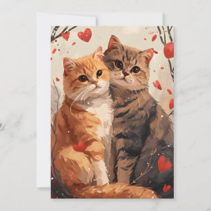 Schottische Foldkatzen Valentinstag Feiertagskarte
