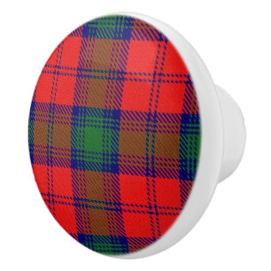 Schottische Grandeur Clan Lindsay Tartan Plaid Keramikknauf