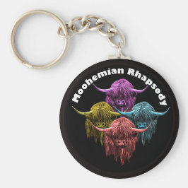 Schottische Highland Cow. Moohemian Rhapsody Schlüsselanhänger
