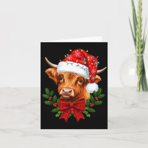 Schottische Highland-Kuh Weihnachten Lustige Kuhli Karte