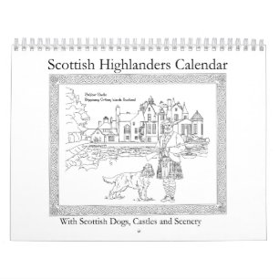 Schottische Highlander, Burgen und Hunde Kalender