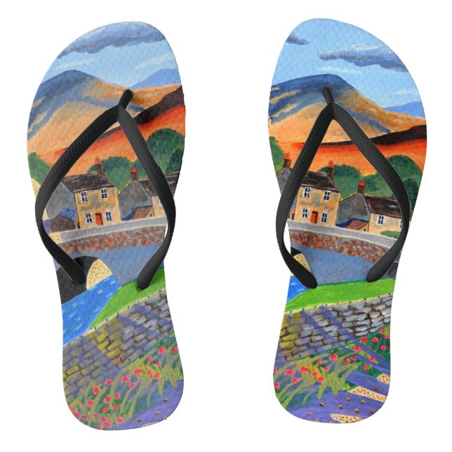 Schottische Highlands Flip Flops (Fußbett)
