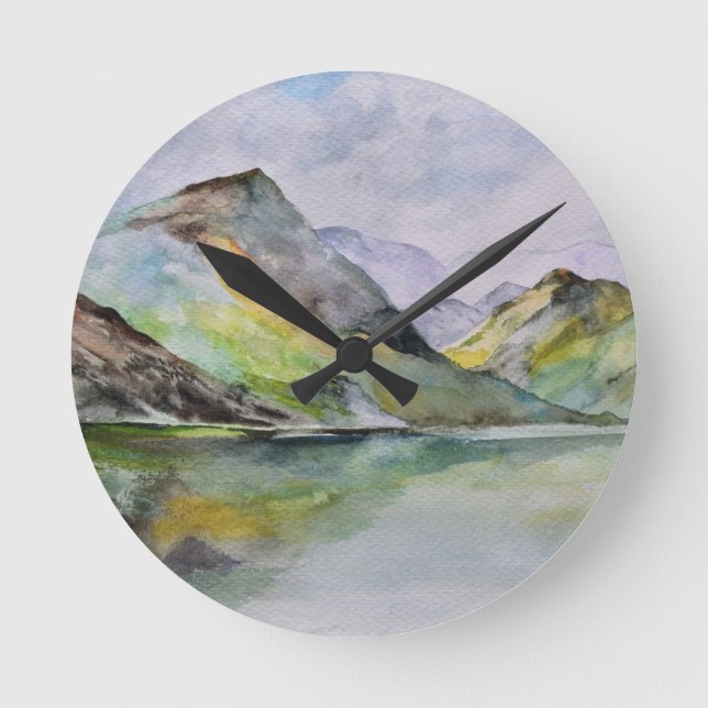 Schottische Highlands Runde Wanduhr (Vorderseite)