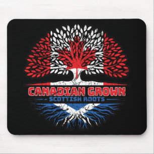 Schottische kanadische Flagge für Baumrinde Mousepad