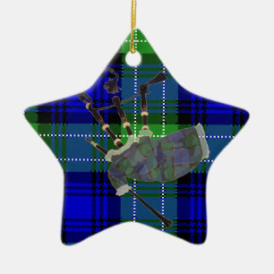 Schottische karierte Bagpipes Keramikornament