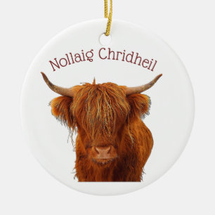 Schottische Kuh Keramik Ornament