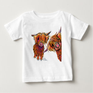 Schottische Kühe im Hochland " LoLLY & Pop " Baby T-shirt