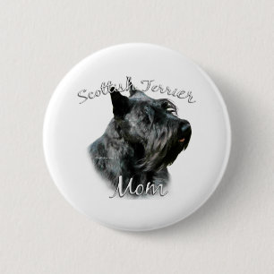 Schottische Mama 2 des Terrier-(Schwarzes) Button