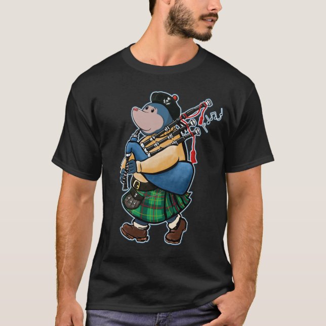 Schottische Mole von Kintyre marschierend mit T-Shirt (Vorderseite)