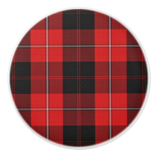 Schottische Pracht Clan Cunningham Tartan Karo Keramikknauf