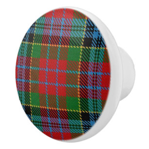 Schottische Pracht Clan Kidd Tartan Karo Keramikknauf