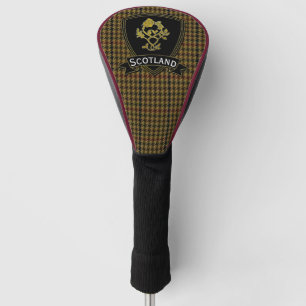 Schottische Rose und Distel-Tweed Ihr Text Golf Headcover