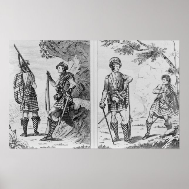 Schottische Soldaten der Highlands und Poster (Vorne)
