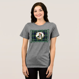 Schottische Tänzerin Distel T-Shirt Tri-Blend Shirt
