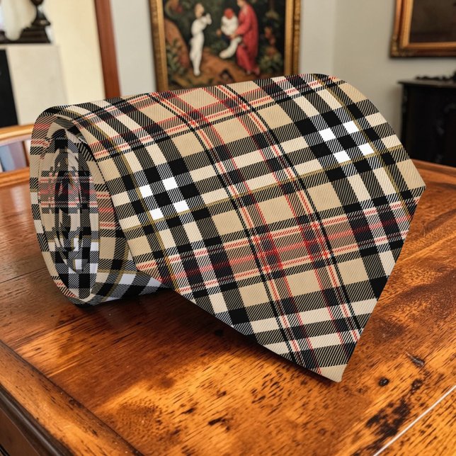 Schottische Tartan-Braun-Krawatte nach Maß Krawatte (Von Creator hochgeladen)