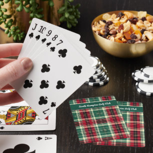 Schottische Tartan-Golf-Spielkarten – Personalisie Spielkarten