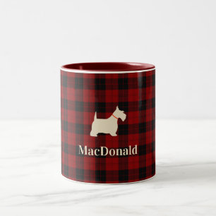 Schottische Tartan Scotty   personalisierte Tasse
