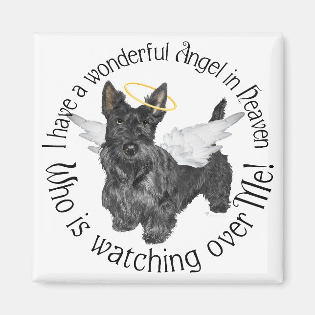 Schottische Terrier Engel Magnet (Vorne)