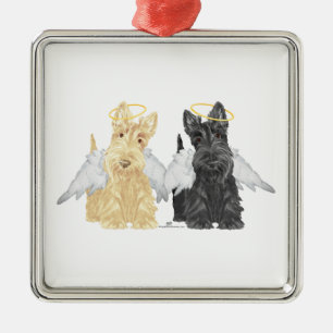 Schottische Terrier Engel Ornament Aus Metall