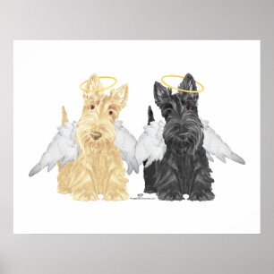 Schottische Terrier Engel Poster