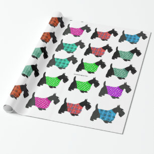Schottische Terrier in Pullovern Geschenkpapier