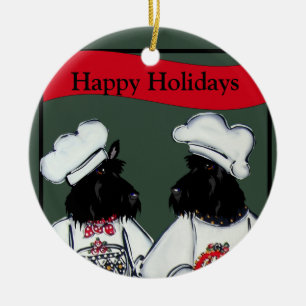 Schottische Terrier Keramik Ornament