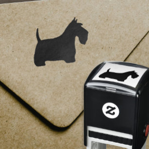 Schottische Terrier-Silhouette Permastempel