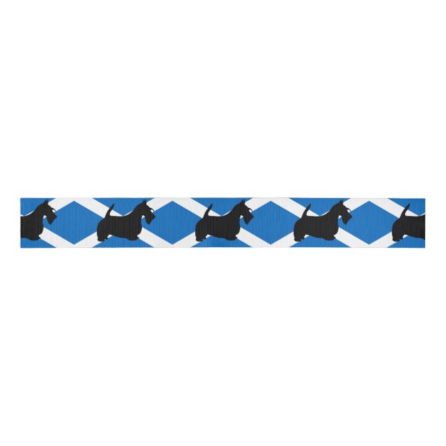 schottische Terrier-Silhouette Schottland flag.png Ripsband (Vorderseite)