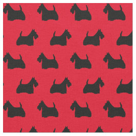Schottische Terrier-Silhouette Stoff