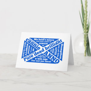 Schottische Umgangssprache und Phrasen Karte