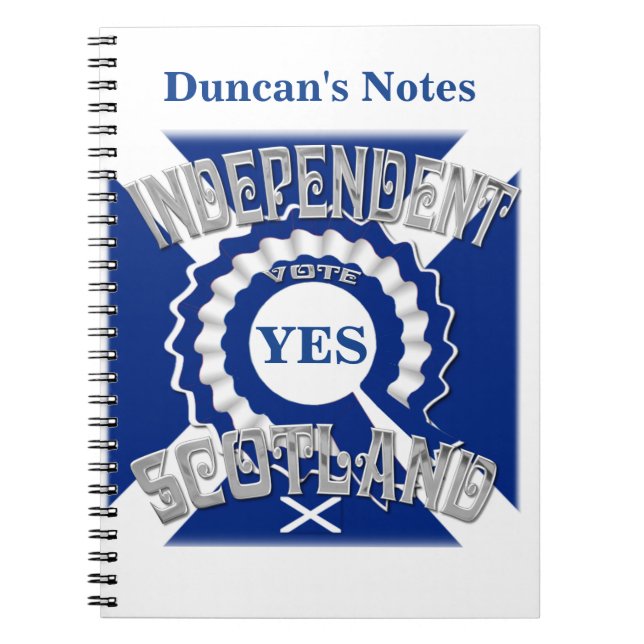 Schottische Unabhängigkeit Notizblock (Vorderseite)