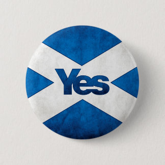 Schottische Unabhängigkeit - Saltire ja Abzeichen Button